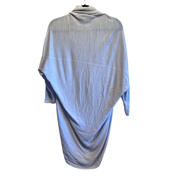 Theory Long Sweater Womens Petite Small Curved Hem Linen Cardigan Cream Casual - Picture 8 of 11